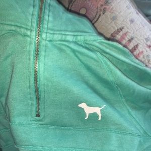 Victoria Secret PINK  mint green quarter zip up.